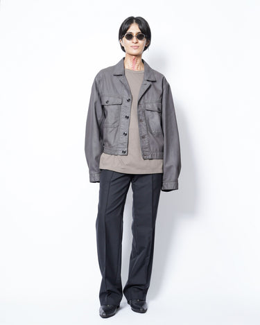 【LEMAIRE】<br>TRUCKER JACKET -SHINY COATED MEDIUM DENIM-