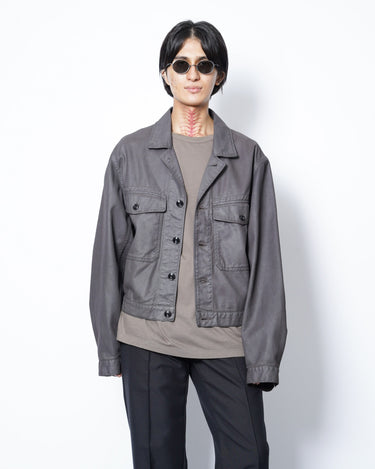 【LEMAIRE】<br>TRUCKER JACKET -SHINY COATED MEDIUM DENIM-