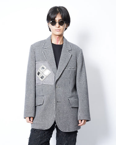 【SONG FOR THE MUTE】MIRROR BLAZER -HOUNDTOOTH-