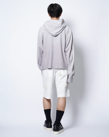 【SONG FOR THE MUTE】<br>SINGLE PLEATED<br>SHORTS<br>-RECYCLED SHIRTING-