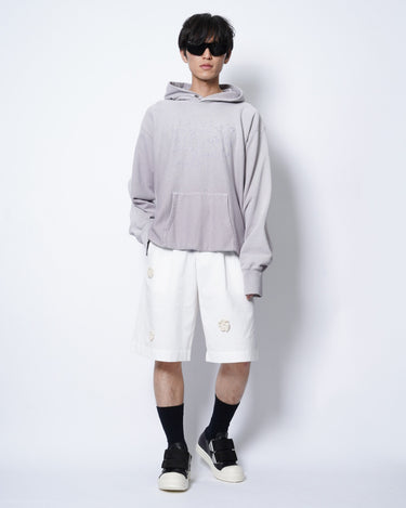 【SONG FOR THE MUTE】<br>SINGLE PLEATED<br>SHORTS<br>-RECYCLED SHIRTING-