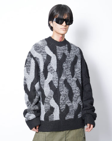 【Feng Chen Wang】<br>GRADIENT CABLE SWEATER