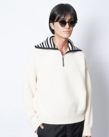 【MARNI】<br>ハーフジップ<br>タートルネックニット