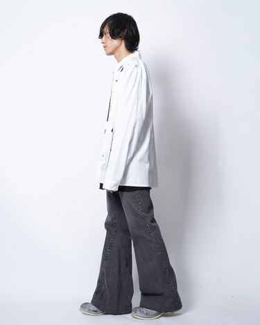 【MARNI】<br>FLOWER CUTTING ZIP UP SHIRTS