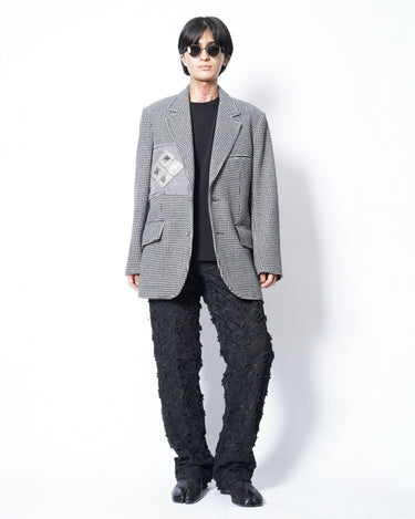 【SONG FOR THE MUTE】MIRROR BLAZER -HOUNDTOOTH-