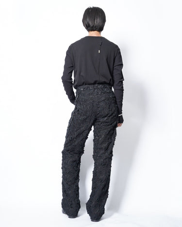 【SONG FOR THE MUTE】<br>LONG WORK PANT -DISTRESSED EMBROIDERED FLORAL-