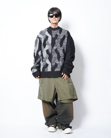 【Feng Chen Wang】<br>GRADIENT CABLE SWEATER