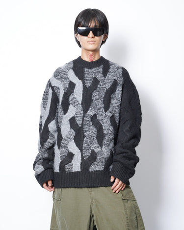 【Feng Chen Wang】<br>GRADIENT CABLE SWEATER