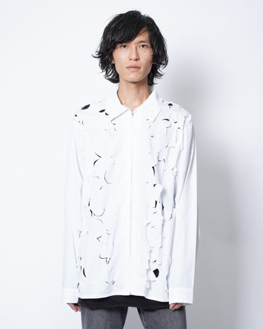 【MARNI】<br>FLOWER CUTTING ZIP UP SHIRTS