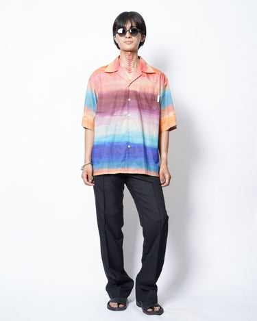 【MARNI】<br>× -Flaminia Veronesi-<br>サンセットプリント<br>オープンカラーシャツ