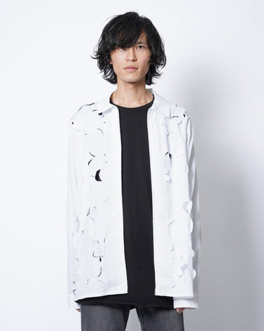【MARNI】<br>FLOWER CUTTING ZIP UP SHIRTS