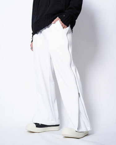 【08sircus】<br> Fine poly×organic cotton pile side zip pants (UNISEX)