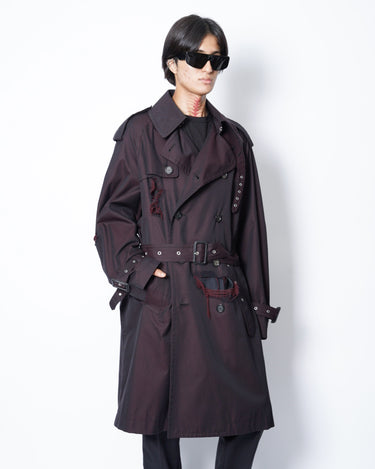 【TAKAHIROMIYASHITA The Soloist.】<br>back gusset sleeve<br>double breasted<br>trench coat.