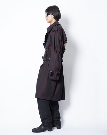 【TAKAHIROMIYASHITA The Soloist.】<br>back gusset sleeve<br>double breasted<br>trench coat.