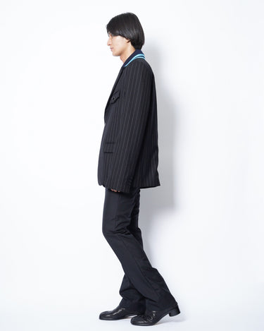 【BOTTER】<br>KNITTED COLLAR<br>BLAZER<br>-PINSTRIPE-