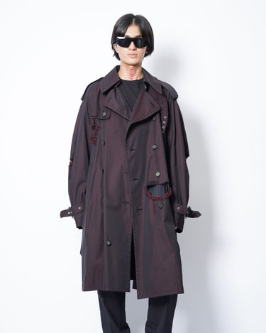 【TAKAHIROMIYASHITA The Soloist.】<br>back gusset sleeve<br>double breasted<br>trench coat.