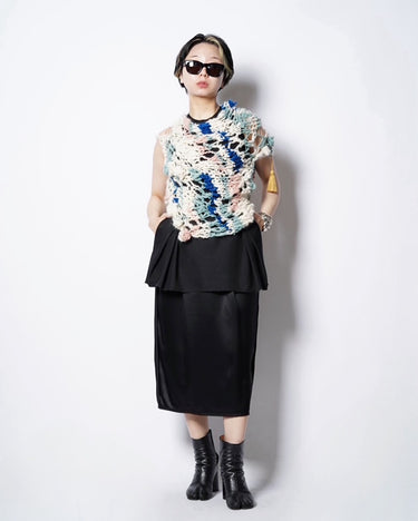 【Maison Margiela 1,10】<br>DECONSTRUCTED<br>SILK LINING WOOL SKIRT