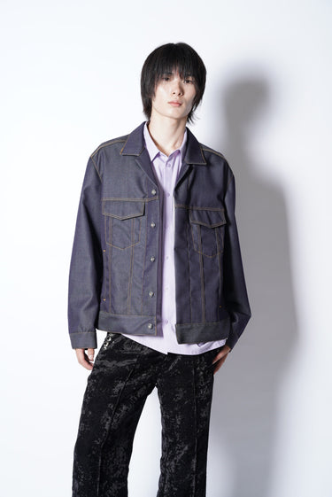 【OVERCOAT】<br>DENIM JACKET IN WOOL DENIM