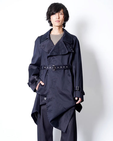 [MARINA YEE]<br>"My IMPER" U Sit (on it)<br>Fold Trunk Coat<br>-Cotton Gabardine-