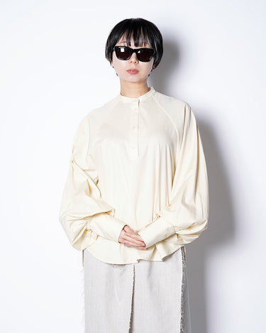 【SATORU SASAKI】<br>NO-COLLER<br>RAGLAN-SLEEVE SHIRT