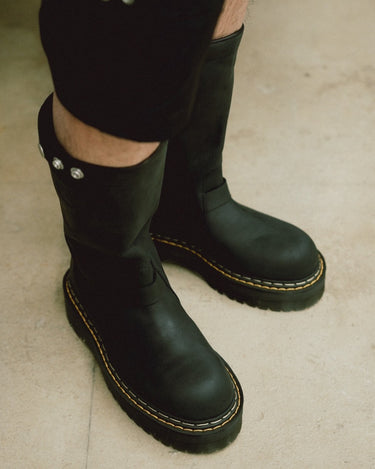 一部サイズ予約受付中<br>【RICK OWENS】<br>×Dr. Martens QUAD SOLE PULL ON BOOT