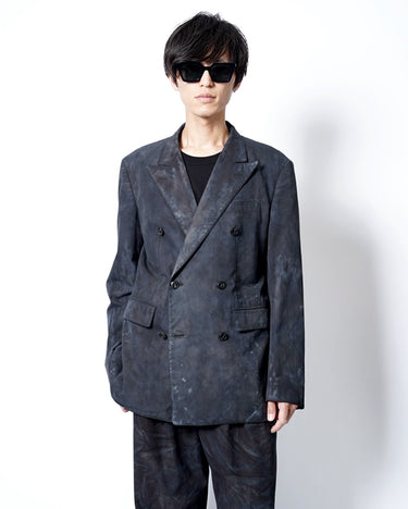 受注生産アイテム<br>期間限定受注受付中(7月31日～8月2日まで)<br>【kiminori morishita】<br>Brush-Dyed Gabardine Tailored Jacket