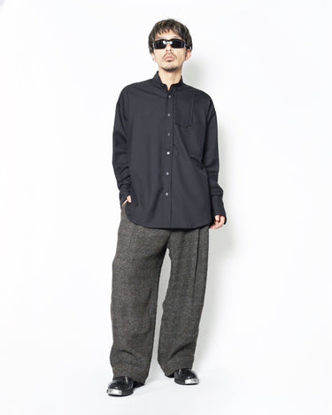【MARINA YEE】<br>"M.Y. SHIRT 15" BIB SHIRT RAW CUT COLLAR