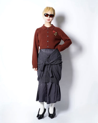 【TOGA ARCHIVES】<br>KNIT DOCKING SKIRT