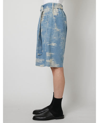 27SS予約受付中<br>【TAAKK】<br>LIGHT-WEIGHT TAAKK DENIM Belted Denim Shorts