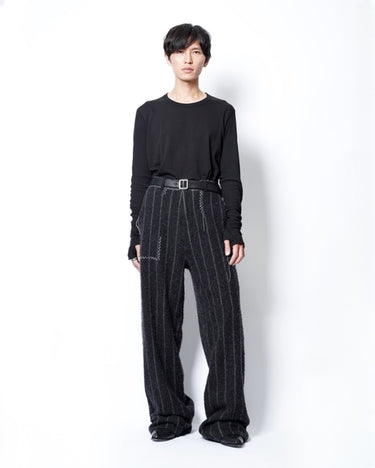 26AW予約受付中<br>【kolor】<br>STITCH WORK FELTED WOOL TROUSER