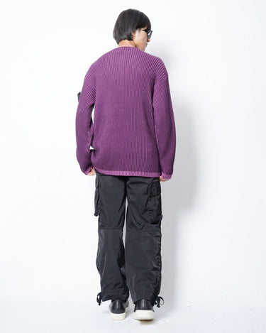 【STONE ISLAND】 <br>CONTRAST KNITTING FUNNEL NECK SWEATER (8115532C1)