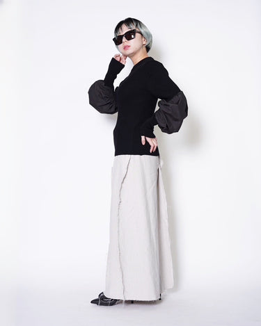 【TOGA ARCHIVES】<br>Volume arm rib knit pullover