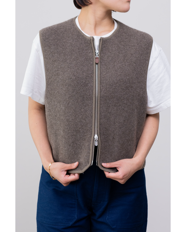 walenode(ウェルノード) INNOCENT YAK ZIP UP VEST -Amanojak. walenode(ウェルノード) INNOCENT YAK ZIP UP VEST -Amanojak.