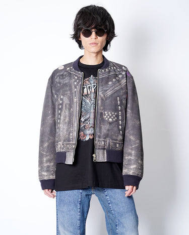 【KAMIYA】<br> Trompe I’oeil Print Blouson
