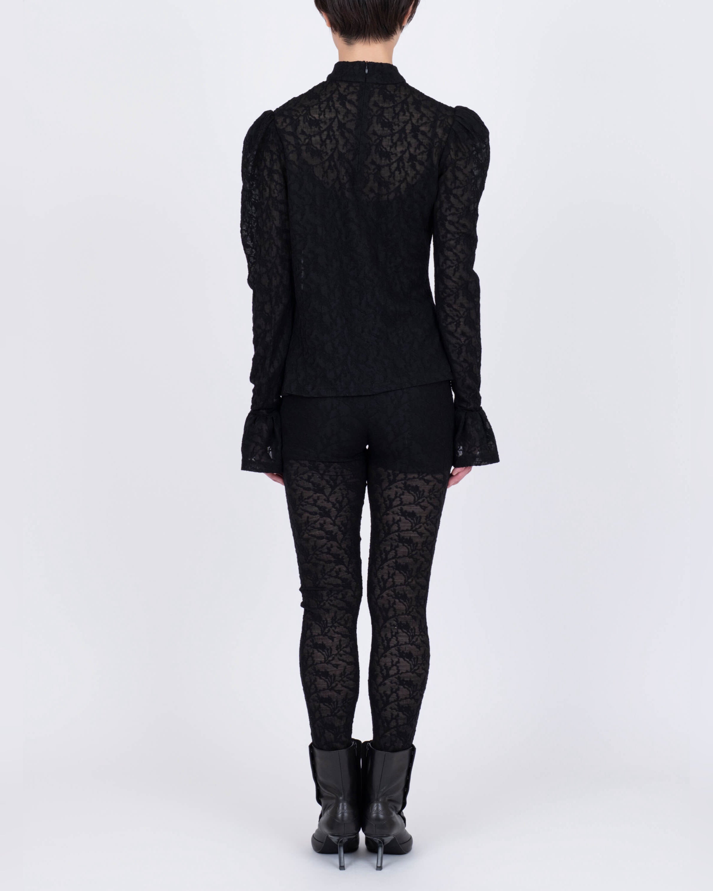 VIVIANO】Jacquard Drapé Top -Amanojak.