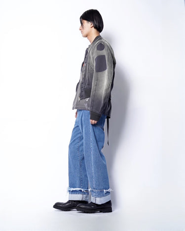 【MARINA YEE】<br>"DEAN BLUE" OVERSIZED JEANS TROUSERS (STONE)