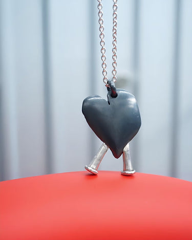 [PARTS OF FOUR]<br> Heart Boy Necklace (122430-1-kas+as+ma) Black Silver