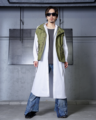 UNISEX<br>【JUNYA WATANABE】<br>FIELD JACKET DOCKING SHIRTS DRESS