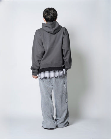 【Maison MIHARA YASUHIRO】<br>TRIPLE LAYERED HALF ZIP HOODIE
