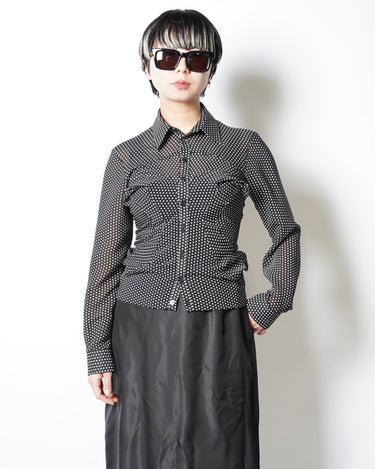 【JUNYA WATANABE】<br>SHEER DOT GATHER SHIRTS