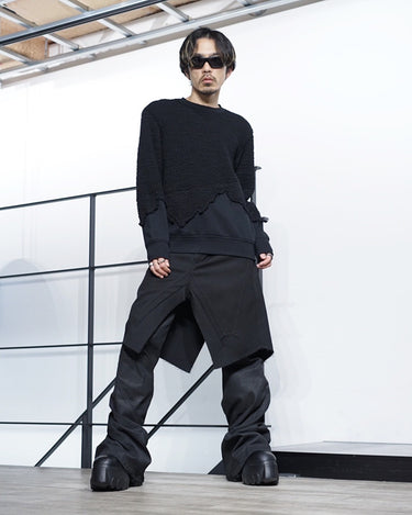 【MAHITO MOTOYOSHI】<br>LOW GAUGE KNIT SWITCHING PULLOVER