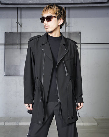 【08sircus】<br>High count weather rider’s detachable jacket（water repellent)