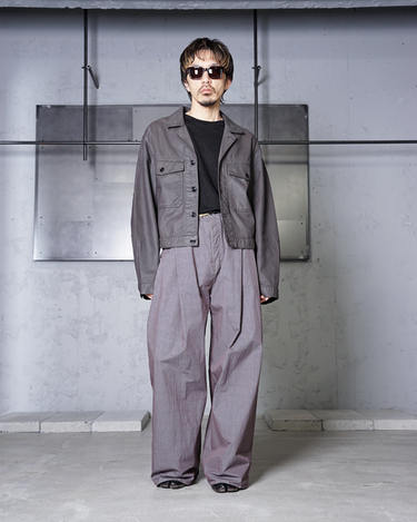 【LEMAIRE】<br>TRUCKER JACKET -SHINY COATED MEDIUM DENIM-
