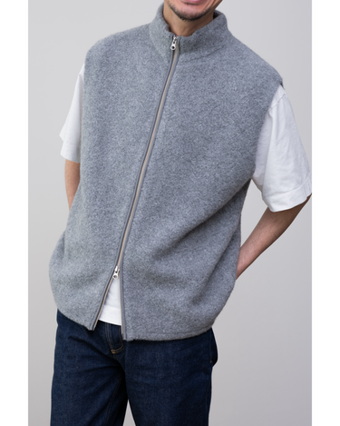 walenode(ウェルノード) INNOCENT YAK ZIP UP VEST -Amanojak. walenode(ウェルノード) INNOCENT YAK ZIP UP VEST -Amanojak.