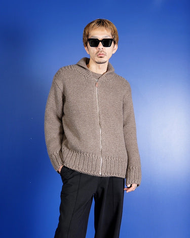 【walenode】<br>INNOCENT YAK COWICHAN SWEATER (HAND KNITTED)