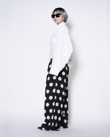 【JUNYA WATANABE】<br>POLYESTER SATIN DOT PANTS