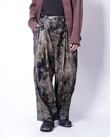 【ZIGGY CHEN】<br>DIGITAL PRINT VELVET TROUSERS