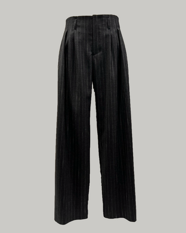 26AW予約受付中<br>【OVERCOAT】<br>5 Tuck Trouser in Wool Pinstripe