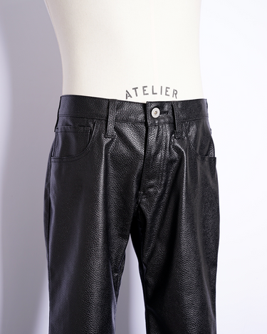 JUNYA WATANABE】SYNTHETIC LEATHER FLARE PANTS-Amanojak.