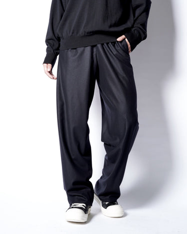 【OVERCOAT】<br>DRAWSTRING TROUSER IN WOOL FLANNEL